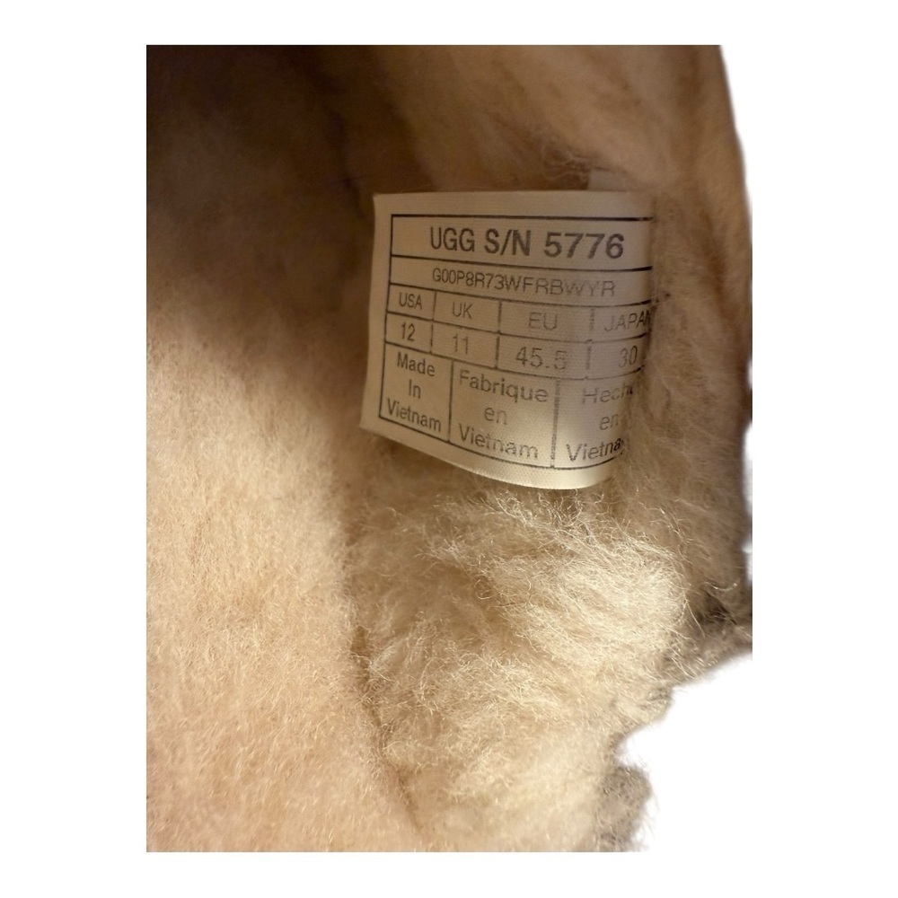 UGG Men's Scuff Slippers - Size 12 | Espresso Suede Colour | Sheepskin Lining - Picture 6 of 13